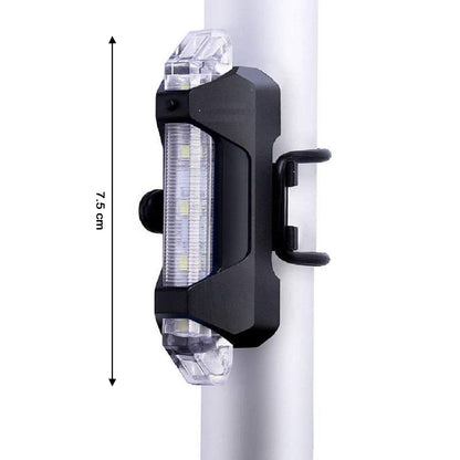 Rechargeable LED Bicycle Front & Rear Safety Light (1 Pc)