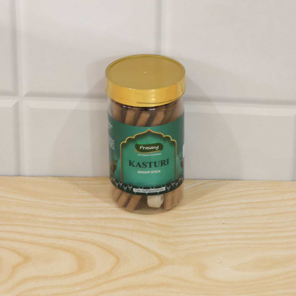 Kasturi Dhoop Sticks Jar with Holder for Daily Puja and Home Fragrance (100 Gm)