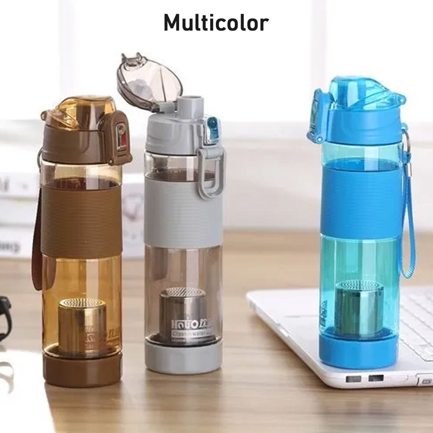 Alkaline Water Bottle, with Food Grade Plastic, Stylish and Portable (Particulates not included)