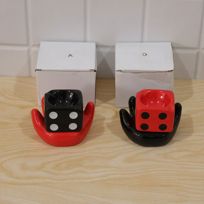 Ceramic Ashtray – Colourful Retro Smoking Accessory (1 Pc, Mix Color)