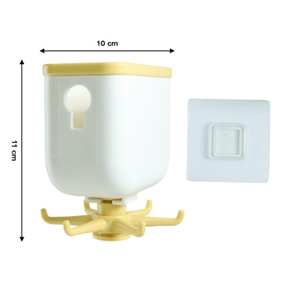 Sticky hook holding bathroom accessories