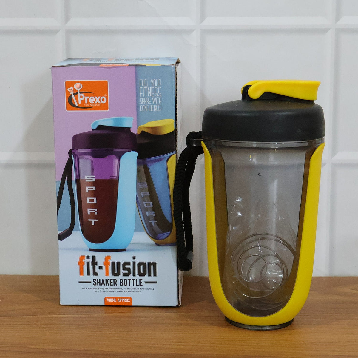 Prexo Fit-Fusion Shaker Bottle – Leak-Proof 700ML for Fitness