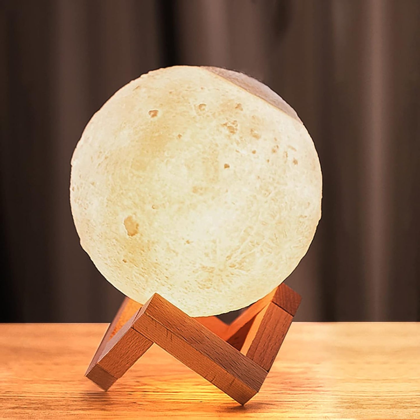 3D 2 in 1 LED Printed Moon Lamp & Aroma Diffuser (1 Pc)