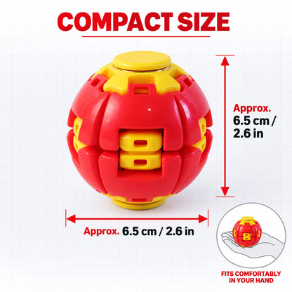 Transforming Spinner Flat Ball Toy with 360 Degree Spin for Kids and Desk Play