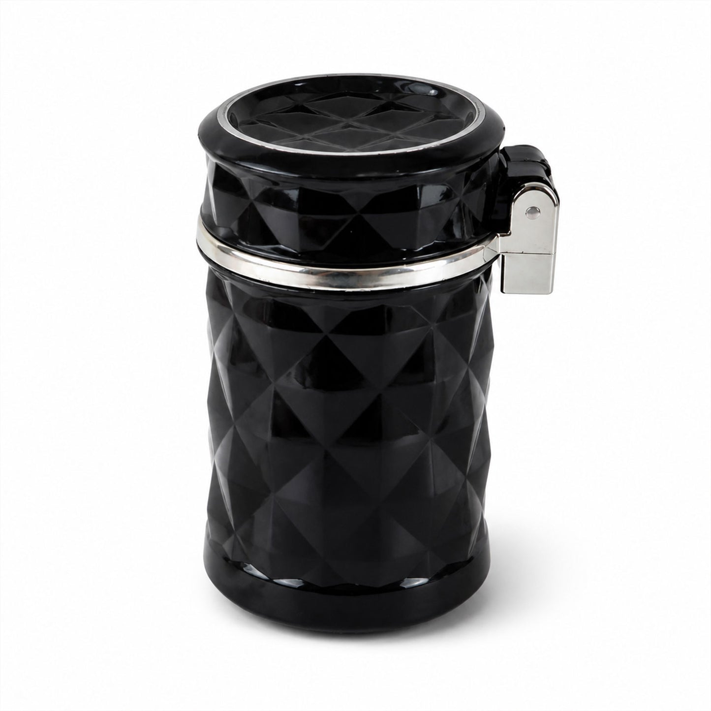 Car Cupholder Ashtray – LED Light, Lid & Portable Bin | Velvet Wheels