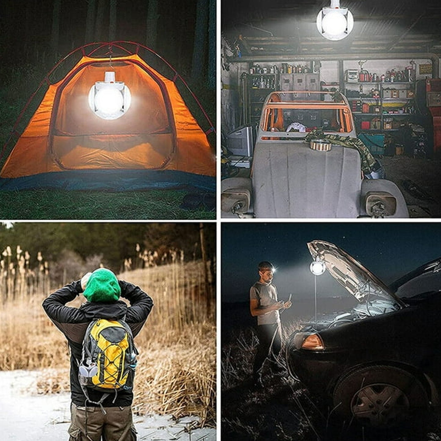 Solar Multi-Functional Emergency LED Light – USB Rechargeable, 5 Modes, Foldable, SOS & IP65 Waterproof