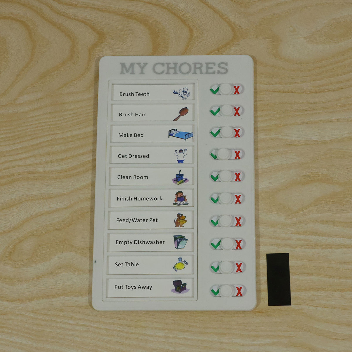 Chores Note Board for Home with Sliders to Track Daily Tasks (1 Pc)
