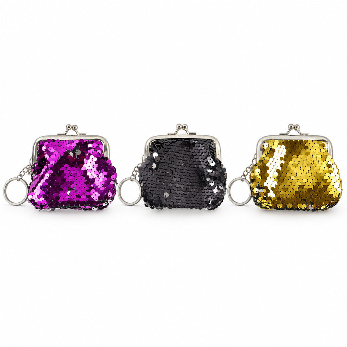 Mini Coin Purse Keychain for Travel with Clasp Closure (1 Pc)