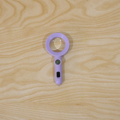 Handheld Magnifying Glass with LED Light and Compass for Nature Exploration (1 Pc)