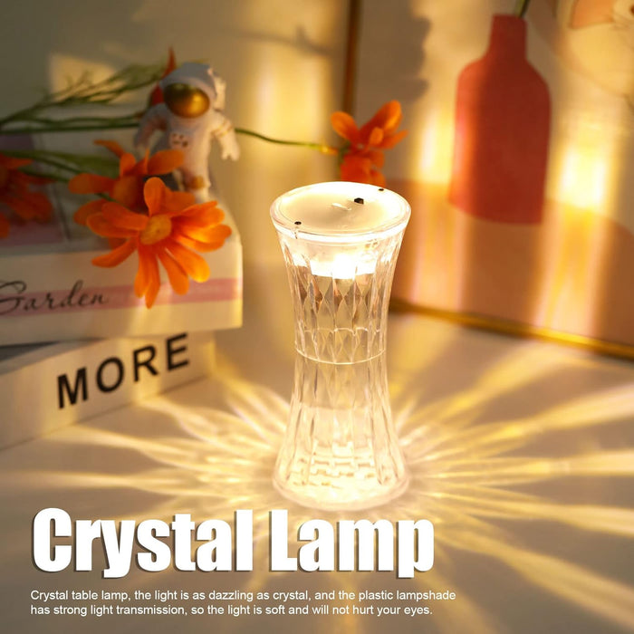 Crystal night light with gentle illumination for hotel and office use