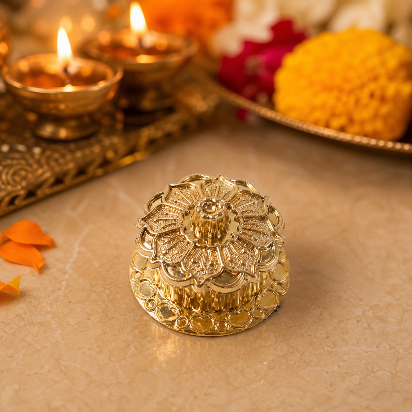 Decorative Golden Kankavati (1 Pc)