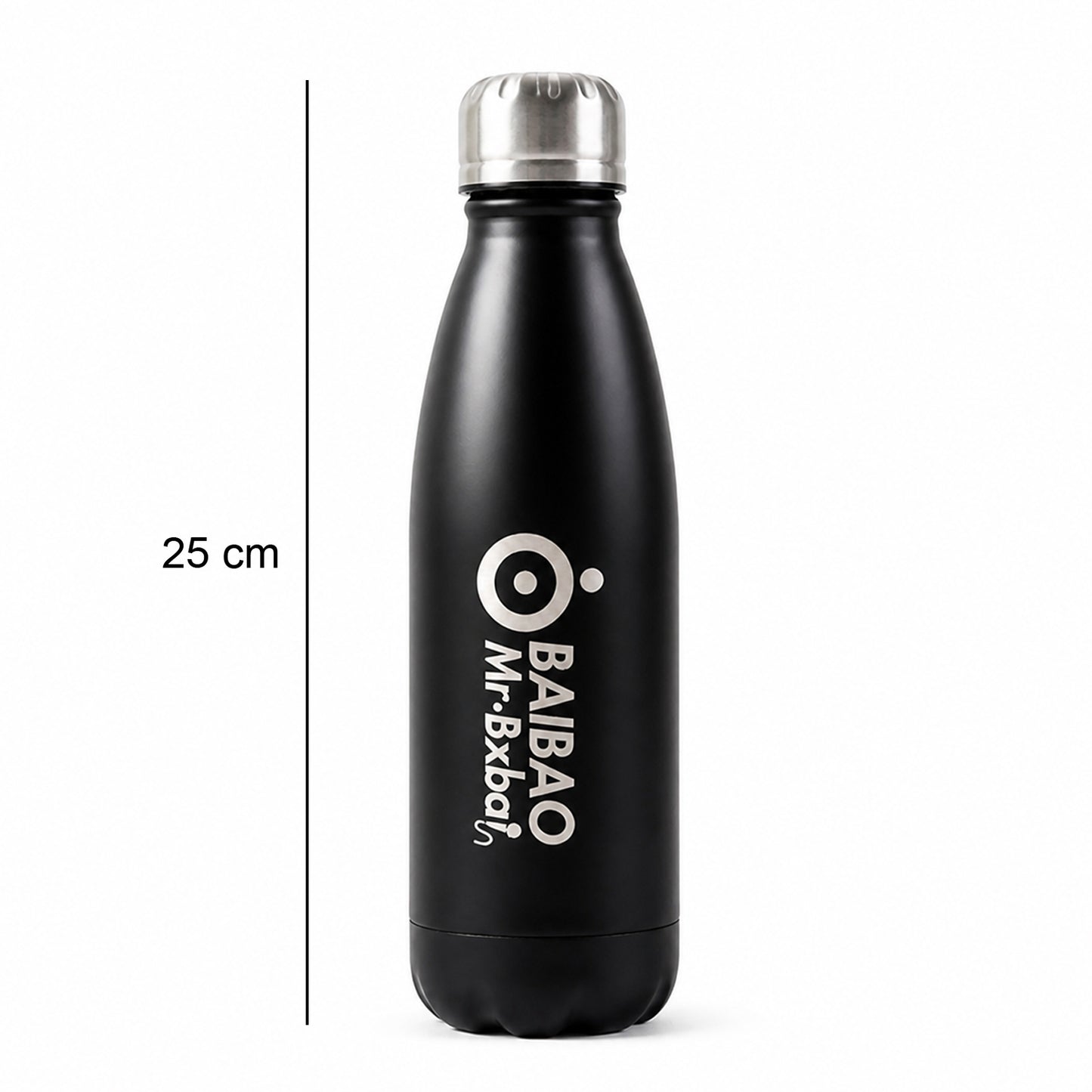 Portable stainless steel water bottle