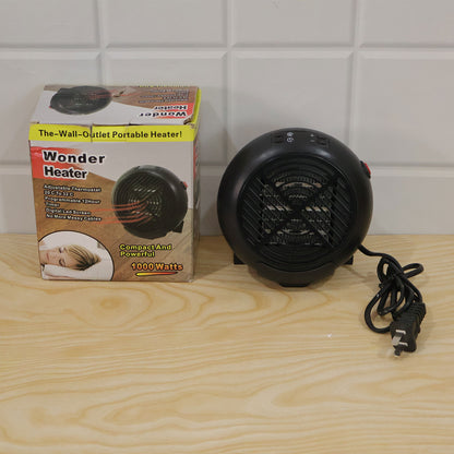 Compact electric room heater color box packing live photo
