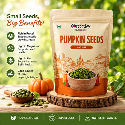 Pumpkin Seeds Premium Pure Raw Natural Seeds Full of Protein Rich Goodness (250g)