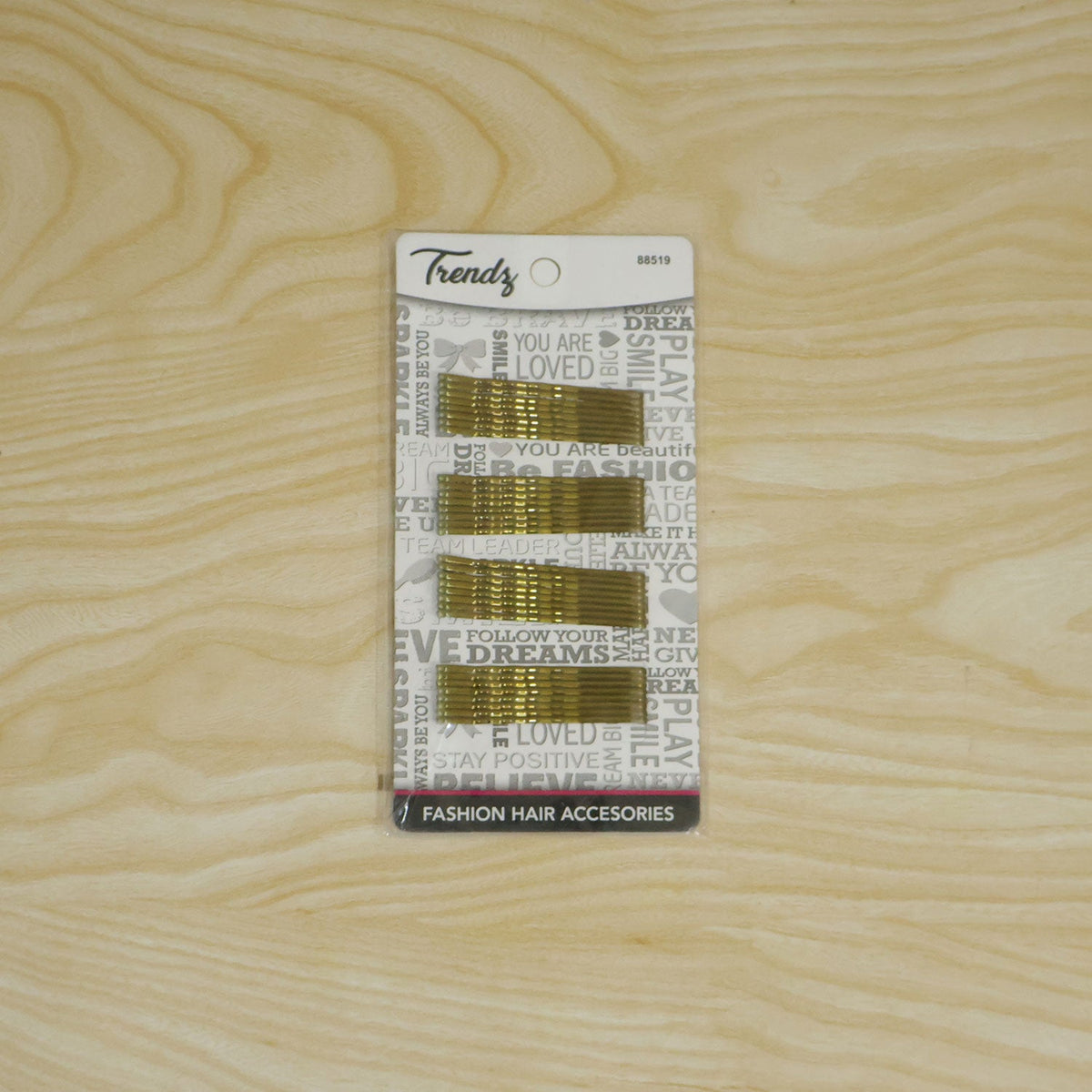 gold metal wavy hair pins set