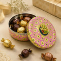 Peacock Meenakari Dry Fruit Container with Steel Inner Box and Decorative Round Lid
