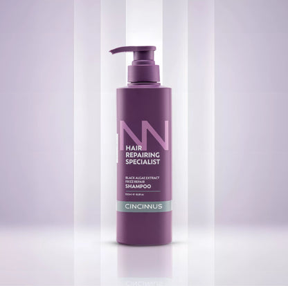 Close-up of shampoo lather for frizz control and hair repair
