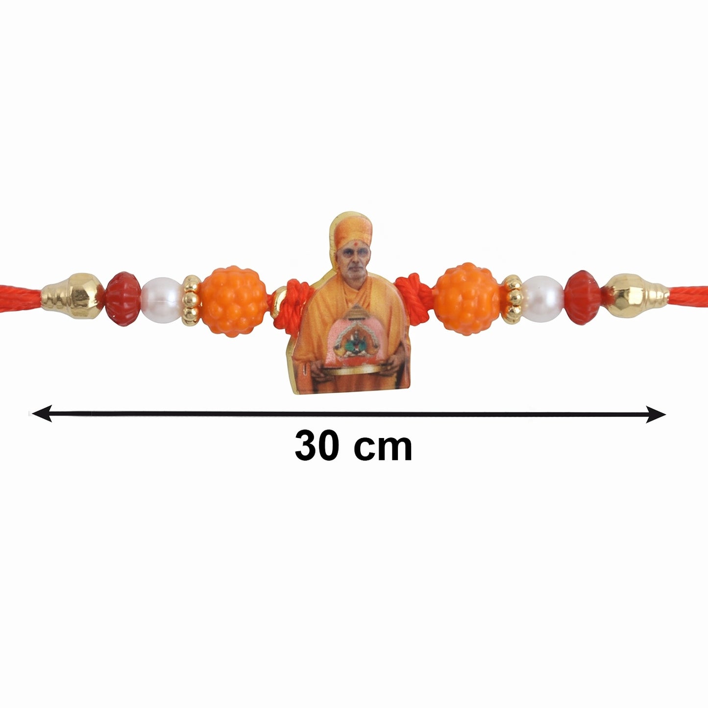 Side view of Pramukh Swami Maharaj devotional Rakhi