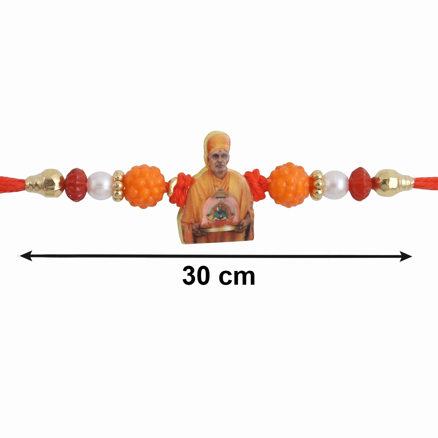 Side view of Pramukh Swami Maharaj devotional Rakhi