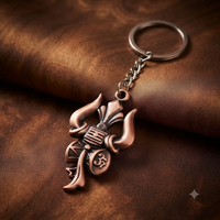 Trishul Damru Om Keychain – Spiritual Antique Finish Key Ring
