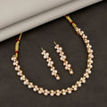 Rose Gold American Diamond Teardrop Necklace Set – Elegant Jewelry