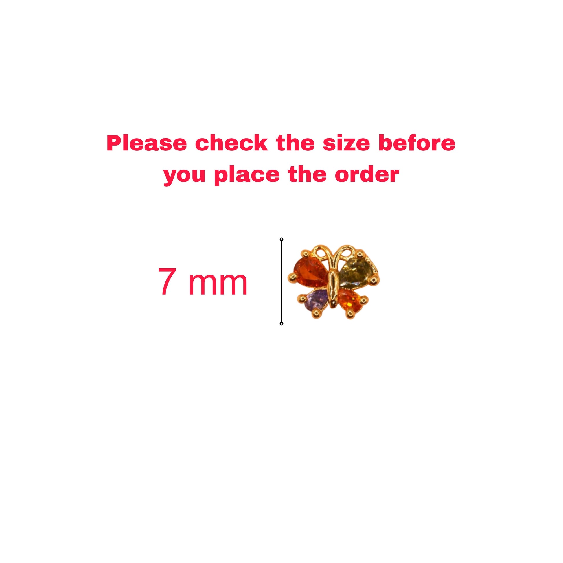 "Gold Plated Multicolored AD Butterfly Stud Earrings" for women and girls