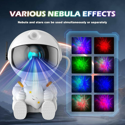 Astronaut Galaxy Projector Night Light with Remote & Nebula Effects
