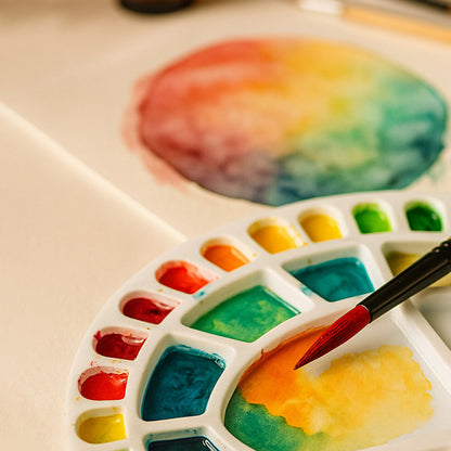 Khyati Colour Mixing Plate – Oval Large Paint Palette for Artists and Students