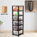 6-Layer Plastic Drawer Storage Cabinet – Transparent & Modular