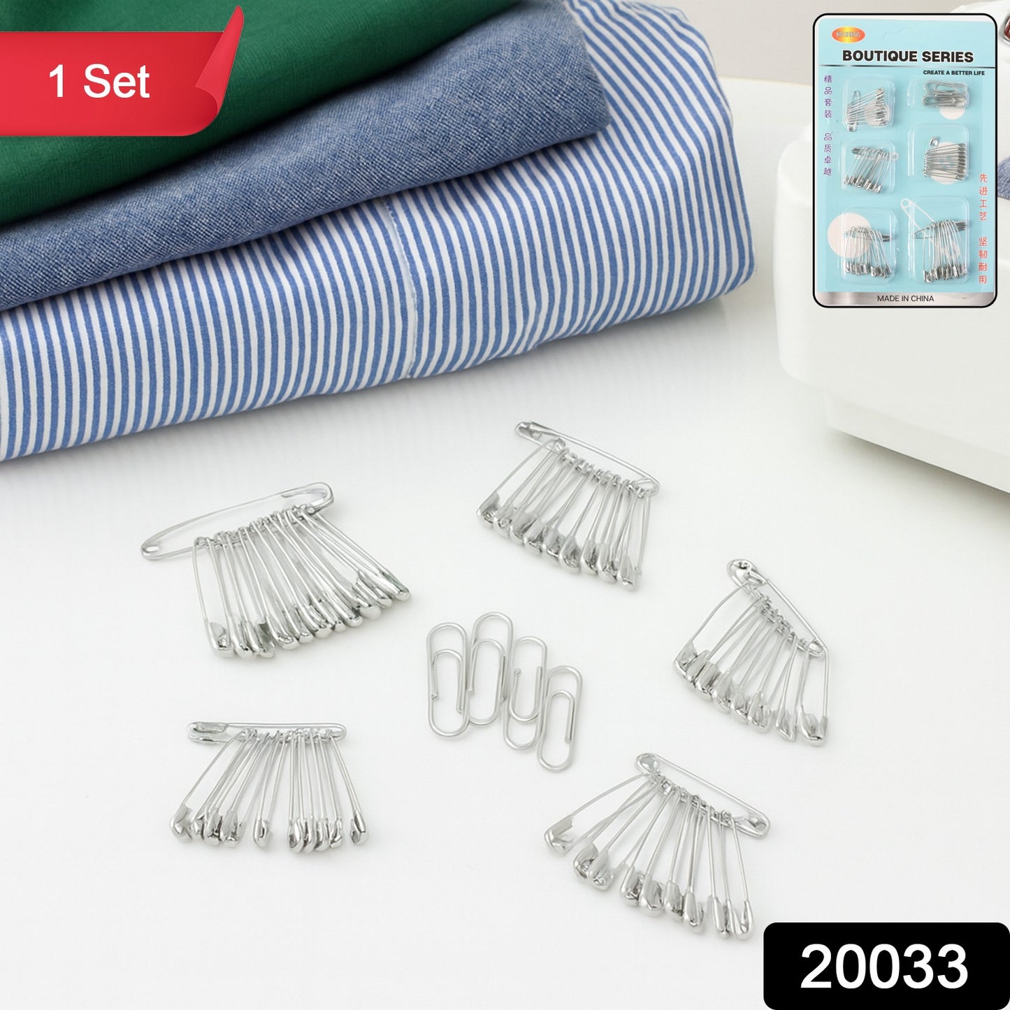 Steel Safety Pins Set