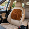 Car Seat Back Support with Quilted Velvet and Mesh for Office Chairs (1 Pc)