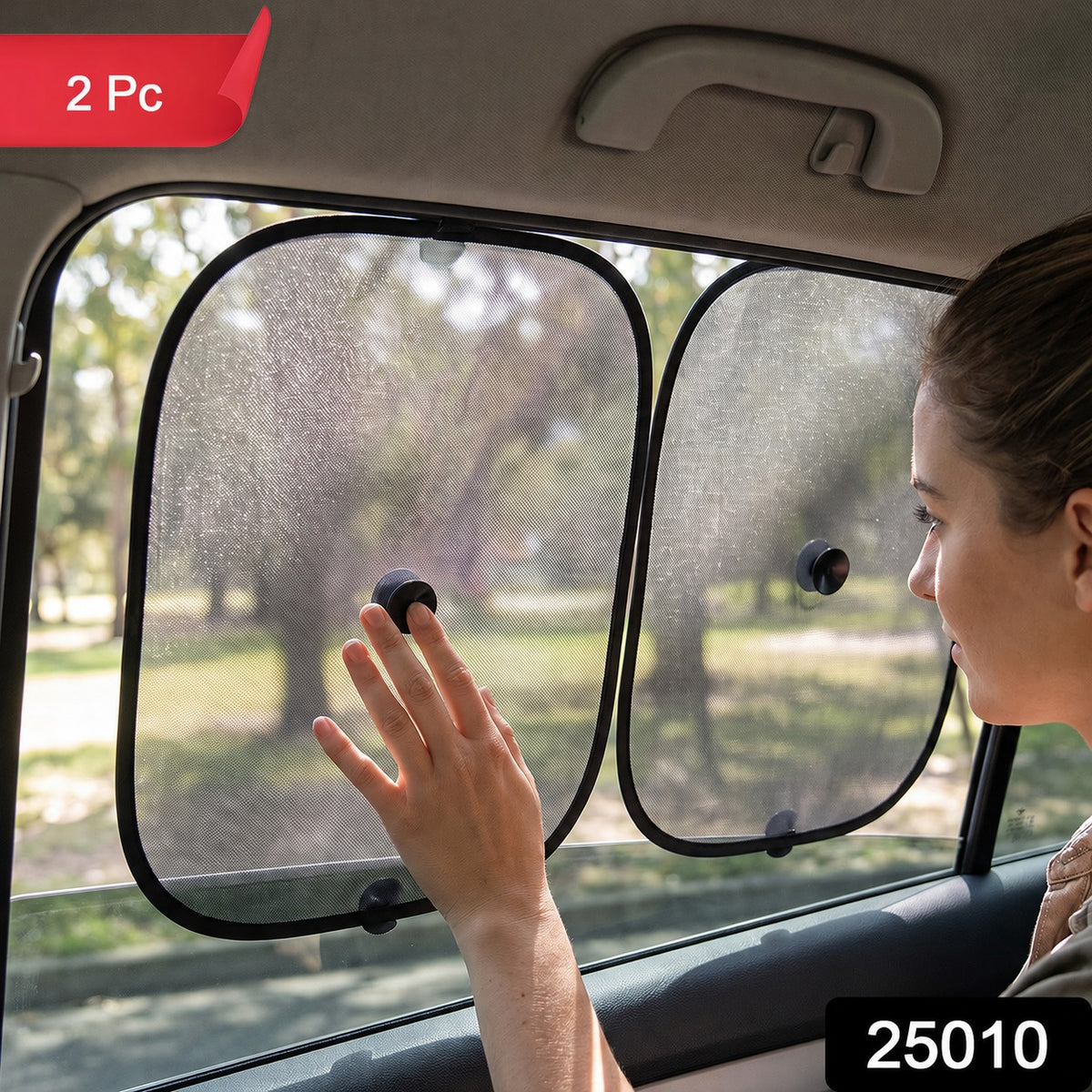 Car Side Window Sun Shades with Suction Cups for Heat and UV Protection (2 Pc)