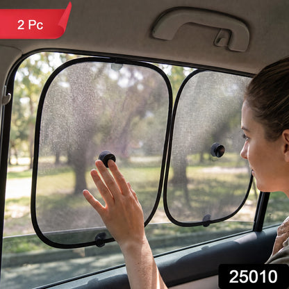 Car Side Window Sun Shades with Suction Cups for Heat and UV Protection (2 Pc)