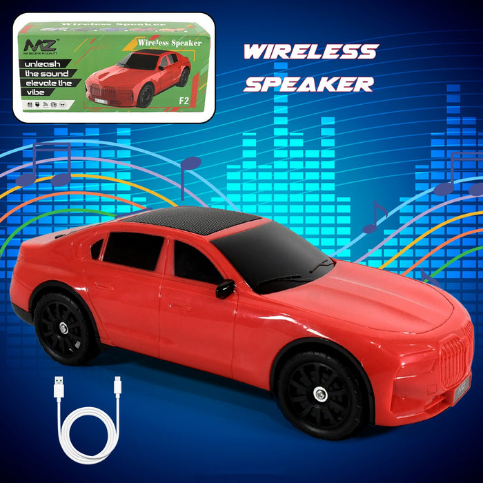 Wireless Bluetooth Speaker Portable Car Shape Music Speaker Support Bluetooth, TF Card, USB, Fm Radio Function Unique Shape Car Speaker