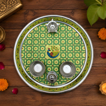 Green Pooja thali- 05