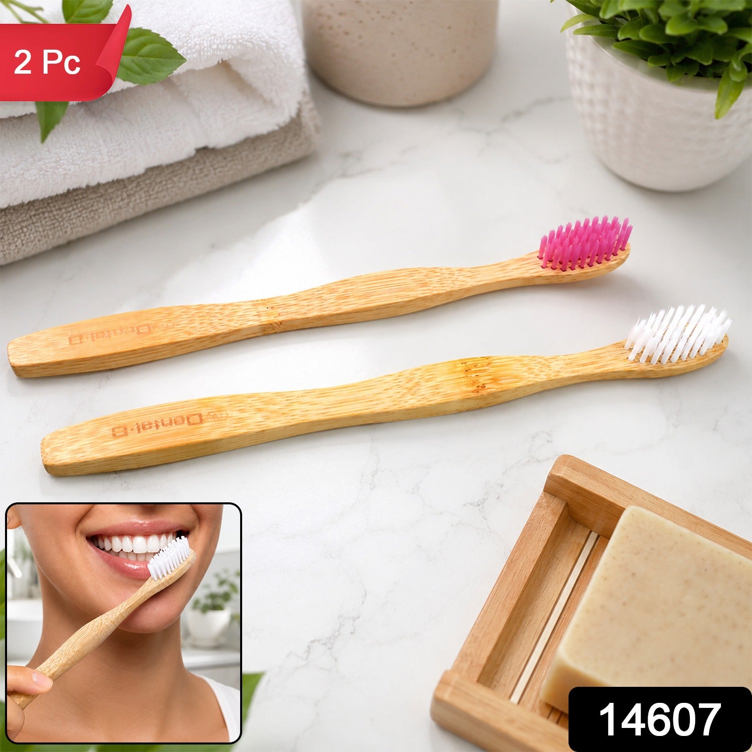 Eco friendly bamboo toothbrush medium bristles