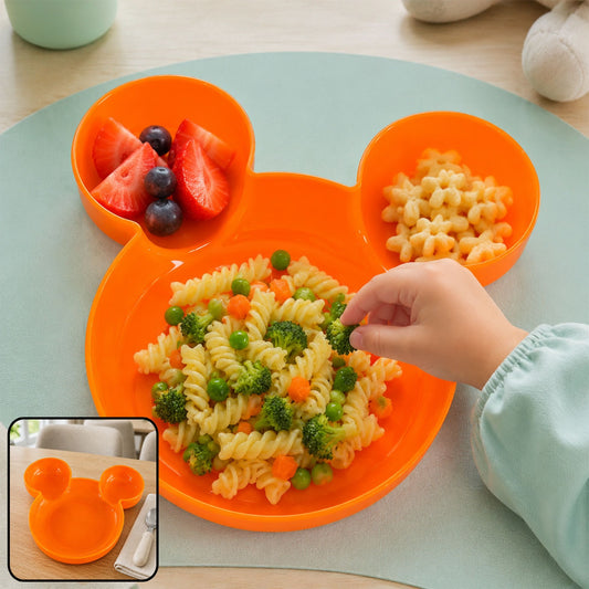 Mickey Mouse Kids Plate – BPA-Free & Unbreakable | Jiaqi