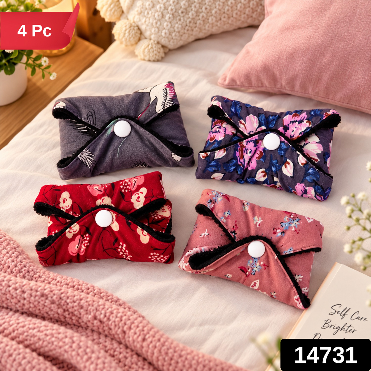 Reusable Cloth Sanitary Pads – 4 Pc Eco-Friendly Set