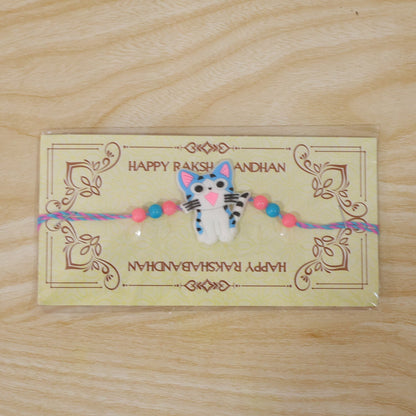 Rakhi Cute Cartoon Kitty Cat for Brother's Festive Gift (10pcs)