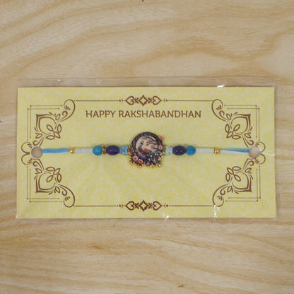 Rakhi Royal Mughal Peacock Designer Charm for Brother (5pcs)