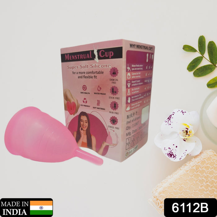 6112B REUSABLE MENSTRUAL CUP USED BY WOMEN AND GIRLS DURING THE TIME OF THEIR MENSTRUAL CYCLE