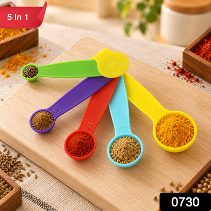 Plastic Measuring Spoons Set – 5 Pcs for Baking & Cooking | Bake & Dwell