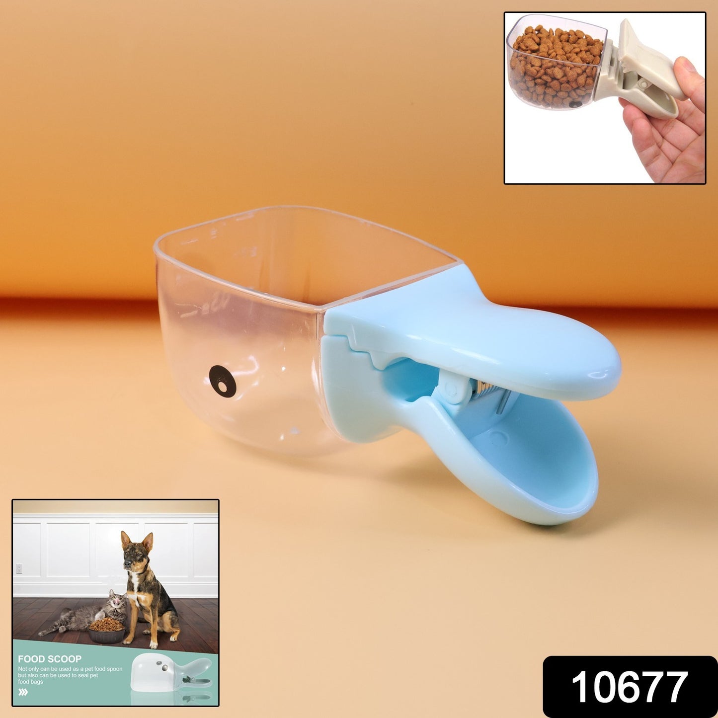 2-in-1 Pet Food Scoop with Bag Clip
