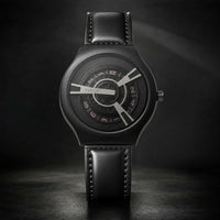AVOCET All Black Round Dial Men's Analog Watch with Arabic Numerals