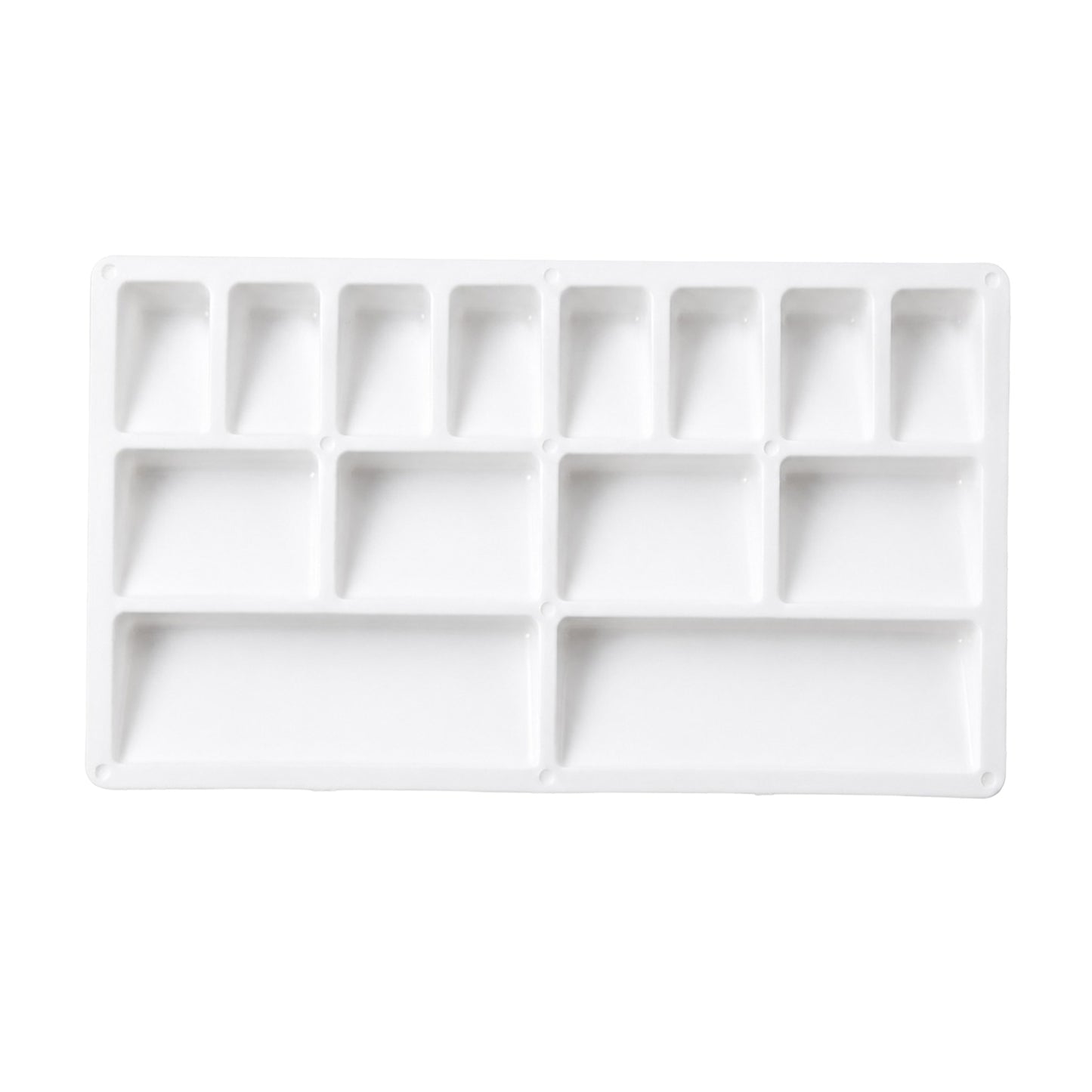 Small Rectangle Colour Mixing Plate Multi Well Paint Palette for Watercolour Artists