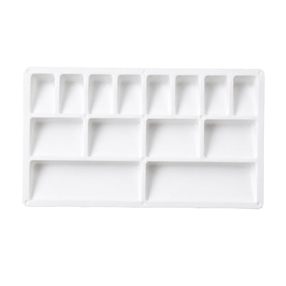 Small Rectangle Colour Mixing Plate Multi Well Paint Palette for Watercolour Artists