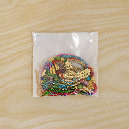 Wave Shaped AD Stone Rakhi for Brother with Beads (Pack of 6)