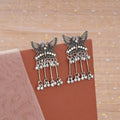 Oxidised Butterfly Drop Earrings – Lightweight & Ethnic Design