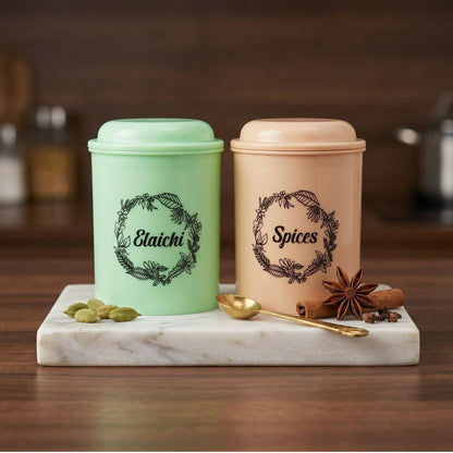 Airtight spice jar in kitchen setting with other spices