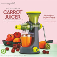 Plastic Hand Juicer for Fruits and Vegetables with Handle Vacuum Locking System Hand Juicer (Green)